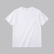 白色T恤重磅纯棉250g32支男士短袖打底男女款圆领小白t舒适情侣