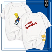 动漫辛普森一家男女The Simpsons上衣服纯棉短袖可定制半袖T恤衫