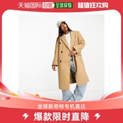 香港直邮潮奢 petite 女士dad 设计小号中长驼色大衣
