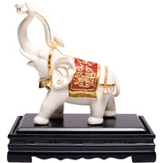 陶瓷大象摆件漆线雕工艺品办公室，客厅家居装饰送客户商务定制