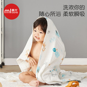 曼龙初生婴儿浴巾纯棉超柔吸水大毛巾幼儿洗澡巾宝宝卡通速干盖毯