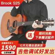 brook乐手时代布鲁克s25吉他，初学入门41寸民谣单板，吉它41寸电箱款