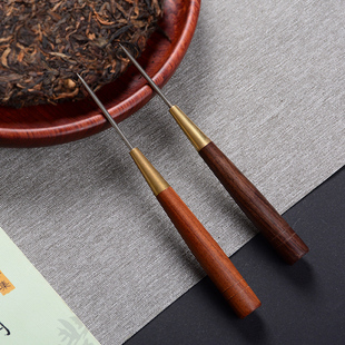 世壶茶纯手工茶针茶叶，中式黑檀花梨实木，普洱专用茶饼撬茶具配件