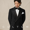 cultum经典戗驳领双排扣四扣一塔士多结婚礼服，男新郎西服套装正装