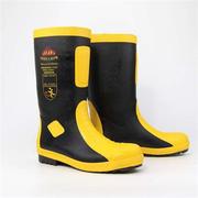 高筒水鞋舒适17轻量化消防靴灭火救援雨鞋黄色胶靴防砸防穿刺