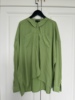 气质拿捏的死死的 清新果绿色蝙蝠袖宽松小波点高端纤维衬衫女