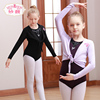 春夏季儿童舞蹈服装小外套芭蕾舞裙女童长袖少儿考级练功服披肩
