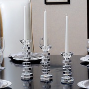 欧式单头两用水晶蜡烛台，现代家居饰品，样板房软装婚庆摆件