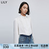 lily2024春女装优雅气质，蕾丝时尚都市通勤都市，设计感白衬衫女