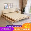 1米宽1.35经济型1.2m双人床带成人抽屉主卧床架单人床简易实木床