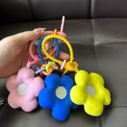 花朵橡胶绳扣ins造型玩偶小挂件公仔彩色小花潮牌钥匙扣包包挂饰