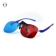 d三红蓝电脑3d眼镜，手机暴夹片风音眼睛近视，影卖专用热高清电视