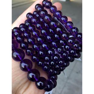 天然紫水晶手链紫罗兰深紫色冰种男女款