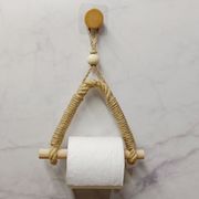 免打孔厕所纸巾盒厕纸架创意卫生纸架手工编织架日式卫生间卷纸架
