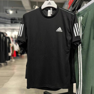 Adidas/阿迪达斯 CLUB 3STR TEE 男子休闲运动短袖T恤DU0859