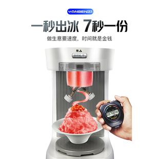 绵绵冰机商用奶茶店雪花冰沙冰大型全自动碎冰机电动刨Z冰机冰沙