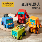 相碰撞变形小汽车玩具男孩金刚机器人儿童百变反转车4益智3一6岁2