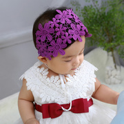 韩版梅花蕾丝系带婴儿儿童发饰女童宝宝头饰发带头带
