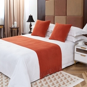 床旗床尾巾民宿酒店宾馆，装饰ins风，北欧轻奢针织沙发毯床尾毯床盖