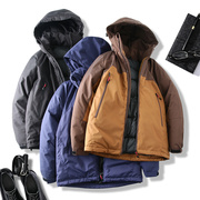 立体拼色 防风有型 冬季男士户外脱卸帽运动休闲加厚保暖棉服外套