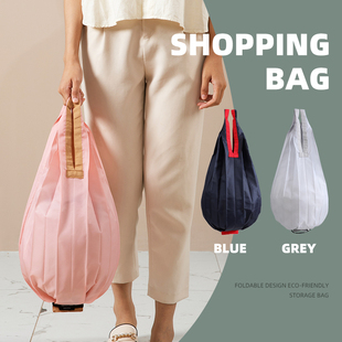 加厚大容量购物袋可折叠单肩手提袋大号防水买菜包纯色环保袋