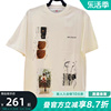 耐克夏季男子JORDAN运动涂鸦休闲圆领短袖篮球印花T恤FN5987-133