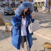 羽绒服女中长款2023年新时尚(新时尚，)洋气小个子韩版东大门显瘦外套冬