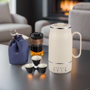 摩茶迷你烧水壶便携式电热水壶，旅行出差茶艺泡，茶具套装保温恒温