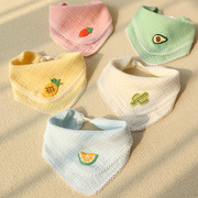 夏季新生宝宝纱布口水，巾母婴儿用品三角巾，围兜幼儿童围嘴吃饭