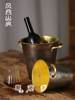 日式手工黄铜冰桶酒吧网红香槟桶家用纯铜冰块桶啤酒冰桶创意复古