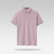 男士短袖短袖polo衫男夏季史努比系列凉感索罗纳polo男036y粉紫