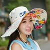 夏季2024女帽子遮阳夏天韩版大沿沙滩帽防晒太阳帽可折0224n