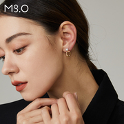 mso纯银珍珠耳钉高级感耳环法式2021潮简约精致小巧韩国耳饰