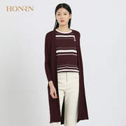 HONRN/红人春季女装中长款长袖针织衫商场同款HF11OM633