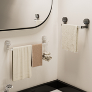 诺室吸盘毛巾架卫生间免打孔壁挂，置物架浴室毛巾杆厕所洗手间挂架