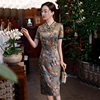 真丝绸旗袍中长款改良版连衣裙2024年夏装日常可穿新式复古中国风