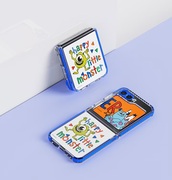三星galaxyzflip5智能交互主题透明壳韩国进口nfc交互式卡片手机壳原厂防刮不变色奔驰福宝美人鱼壳