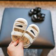 l婴儿凉鞋男宝夏季宝宝，鞋子小童包头软底防滑1一2岁婴幼儿学步