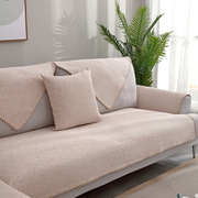 四季棉麻沙发垫亚麻布艺通用简约老粗布纯色坐垫子夏季沙发套