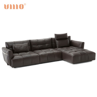 ulllo意式真皮沙发转角小户型，客厅三人位现代简约头层牛皮沙发