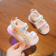 女宝宝沙滩软底夏季防滑公主凉鞋，0-2岁婴儿凉鞋女童休闲学步鞋潮1