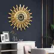 现代轻奢黄纯铜(黄纯铜)钟表，挂钟客厅家用欧式现代高档装饰大挂表时钟挂墙