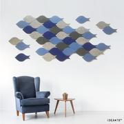 鱼群毛毡3d立体壁，贴创意北欧环保，防撞现代简约沙发电视背景墙卧室