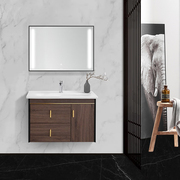 箭牌浴室柜一体盆陶瓷洗手盆柜，组合轻奢实木壁挂智能镜卫浴