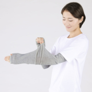 日本进口2023男女通用纯色棉麻套袖防紫外线防晒长袖袖套