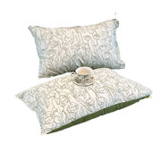 纯棉枕套一只装100全棉绿色，田园风加厚枕芯整头套一对装绿色碎花