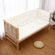 集瑞实木工厂定制婴儿床床软包防撞儿童，拼接床围挡布环保(布环保)类纯棉