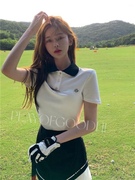 高尔夫服装女春夏款高尔夫短袖，女韩版高尔夫裙，子女高尔夫女裙套装