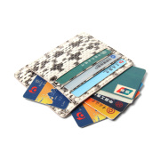 聚变纯手工皮具花白蛇皮，真皮高端超薄精巧便携小卡包信用卡夹定制