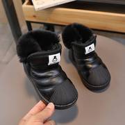 2023冬季儿童雪地靴女童短靴男童，保暖棉鞋防滑宝宝冬鞋中小童靴子